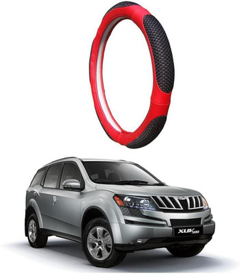 AUTO PEARL Steering Cover For Mahindra XUV 500(Black Red, Leatherite)