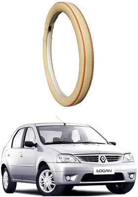 AUTO PEARL Steering Cover For Mahindra Logan(Diamond Beige Red, Leatherite)