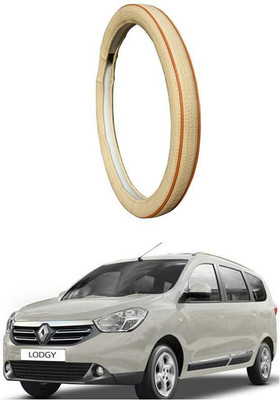AUTO PEARL Steering Cover For Renault Lodgy(Diamond Beige Red, Leatherite)