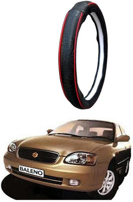 AUTO PEARL Steering Cover For Maruti Baleno(Black Red, Leatherite)
