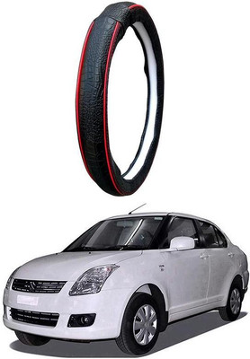 AUTO PEARL Steering Cover For Maruti Swift Dzire(Black Red, Leatherite)