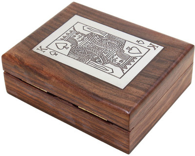 

Kartique Golden Playing cards with Handmade wooden Box of Sheesham(Golden)