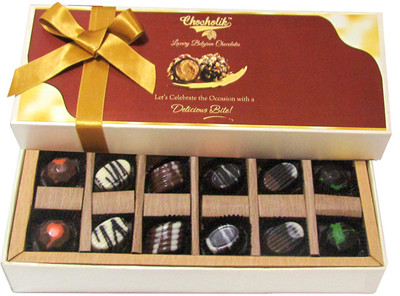 

Chocholik Valentines Day Gift Box - Made With Love Chocolate Box - 12Pc Truffles(144 g)
