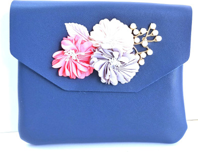 PRIYANKA COLLECTIONS Casual Blue Clutch