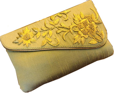 

Craftbazaar Party Gold Clutch
