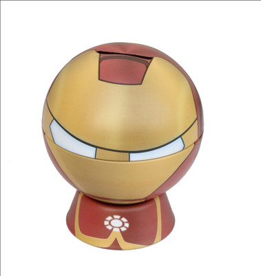 

Babyoodles Iron Man Round Shape Money Bank Coin Bank(Brown)