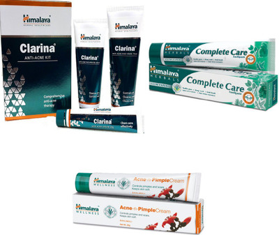 

Himalaya Clarina Anti Acne Kit, Complete Care Toothpaste, Pimple Cream(Set of 5)