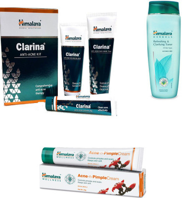 

Himalaya Clarina Anti Acne Kit, Refreshing & Clarifying Toner, Pimple Cream(Set of 6)