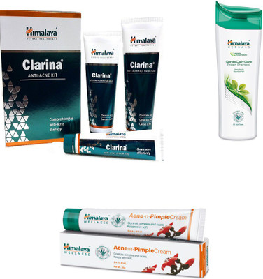 

Himalaya Clarina Anti Acne Kit, Gentle Daily Care Protein Shampoo, Pimple Cream(Set of 6)