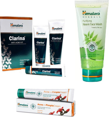 

Himalaya Clarina Anti Acne Kit, Purifying Neem Face Wash, Pimple Cream(Set of 6)