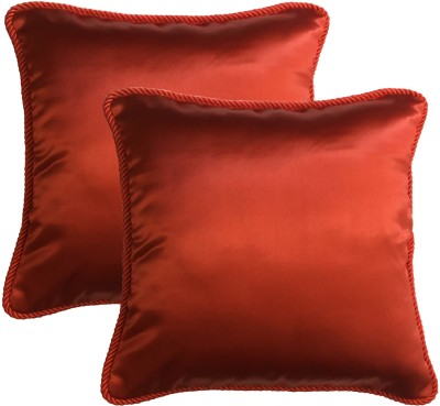 Lushomes Plain Cushions Cover(Pack of 2, 40 cm*40 cm, Red)