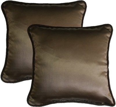 Lushomes Plain Cushions Cover(Pack of 2, 40 cm*40 cm, Brown, Multicolor)