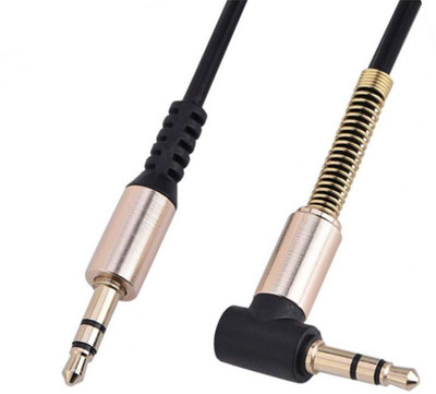 

Anweshas 3.5mm Male to Male Spring Aux Cable L-Shaped & I-shaped Retractable Cord for Car Audio Earphone AUX Cable(Multicolor)