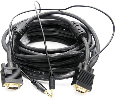 

Axcess VGA Cable with 3.5mm Audio - 5 Meter VGA Cable(Black)