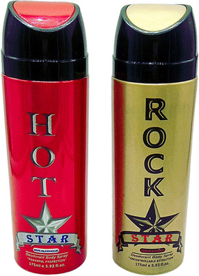

Melange Mens Deodorants (Hot and Rock) 175 ml each Deodorant Spray - For Men(350 ml, Pack of 2)