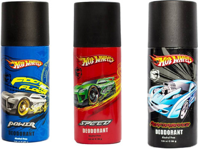 

Hot Wheels Power, Speed & Performance Deodorant for Boys Pack of 3 Combo (150ML each) Deodorant Spray - For Men(450 ml, Pack of 3)