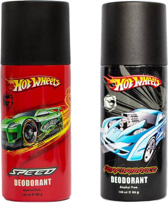 

Hot Wheels Speed and Performance Deodorant for Boys Pack of 2 Combo (150ML each) Deodorant Spray - For Men(300 ml, Pack of 2)