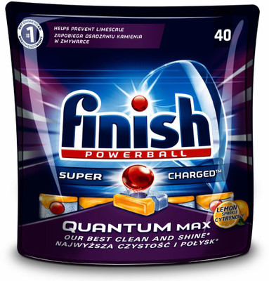 

Finish Powerball Super Charged Quantum Lemon Dishwasher Tablets Dishwashing Detergent(620 g)
