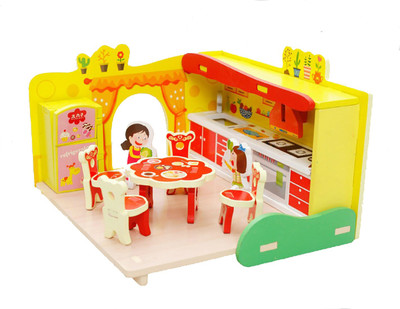 

Pepperonz 3D Assembling Educational Dream Kitchen Wood Puzzle Set for Children Learning Toys(Multicolor)