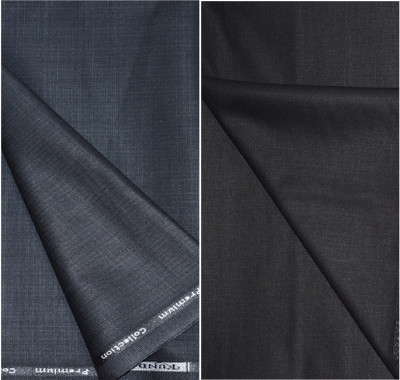 KUNDAN SULZ GWALIOR Cotton Blend Self Design Shirt & Trouser Fabric