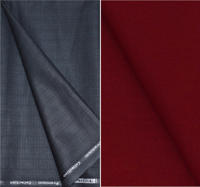 KUNDAN SULZ GWALIOR Cotton Blend Self Design Shirt & Trouser Fabric
