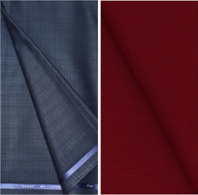 KUNDAN SULZ GWALIOR Cotton Blend Self Design Shirt & Trouser Fabric