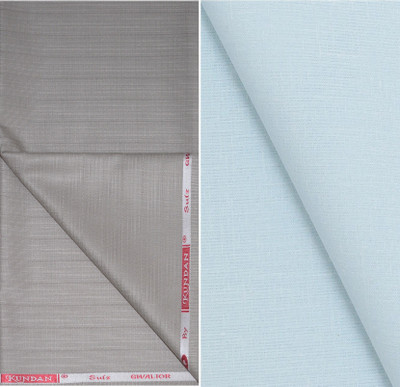 KUNDAN SULZ GWALIOR Cotton Blend Self Design Shirt & Trouser Fabric