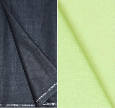 KUNDAN SULZ GWALIOR Cotton Blend Self Design Shirt & Trouser Fabric