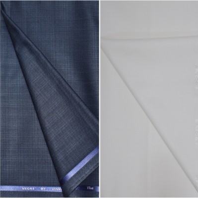 KUNDAN SULZ GWALIOR Cotton Blend Self Design Shirt & Trouser Fabric