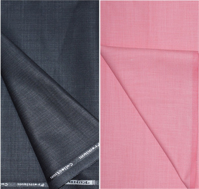 KUNDAN SULZ GWALIOR Cotton Blend Self Design Shirt & Trouser Fabric