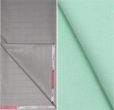KUNDAN SULZ GWALIOR Cotton Blend Self Design Shirt & Trouser Fabric