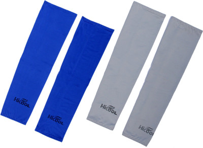 

Sportshour UV Protection arm sleeve (pack of 2 pair) Fitness Band(Multicolor), Blue;grey