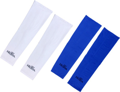 

Sportshour UV Protection arm sleeve (pack of 2 pair) Fitness Band(Multicolor), Blue;white