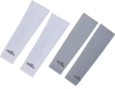

Sportshour UV Protection arm sleeve (pack of 2 pair) Fitness Band(Multicolor), Grey;white