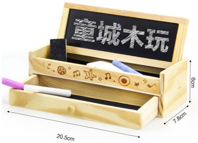 

Bluday Geo4 Wooden Pencil Box, Wooden Pen Box, Wooden Geometry Box Art Wood Pencil Box(Set of 1, Brown)