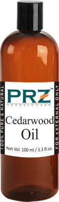 

PRZ Cedarwood Essential Oil (100ML) - Pure Natural Aromatherapy & Therapeutic Grade Oil For Skin Care & Hair Care Hair Oil(100 ml)
