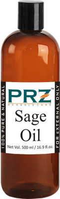 PRZ Sage Essential Oil (500ML) - Pure Natural Aromatherapy & Therapeutic Grade Oil For Skin Care & Hair Care Hair Oil(500 ml)