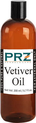 

PRZ Vetiver Essential Oil (200ML) - Pure Natural Aromatherapy & Therapeutic Grade Oil For Skin Care & Hair Care Hair Oil(200 ml)