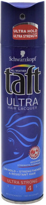 

Schwarzkopf Taft All Weather Ultra Hair Lacquer Ultra Strong Spray, Arginine - 250ml Hair Styler