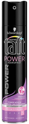 

Schwarzkopf Taft Power Hair Spray Mega Strong, Cashmere - 250ml Lotion(250 ml)