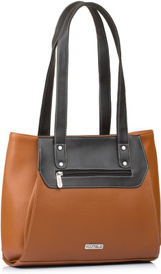 

Fostelo Shoulder Bag(Tan, Black), Black;tan