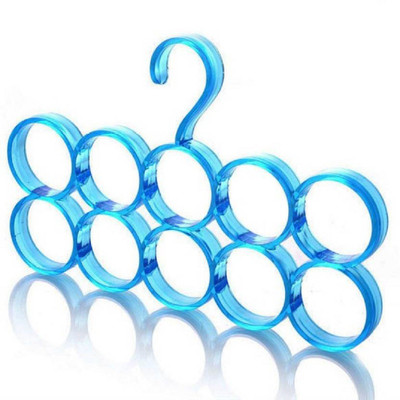 

ShopAis Double line acrylic hanger Plastic Ring Hanger for Scarf, Shawl, Tie, Belt, Closet Accessory Wardrobe Organizer Closet Organizer( )