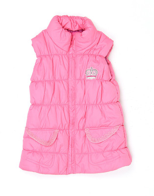 

London Fog Sleeveless Solid Baby Girls Jacket, Pink