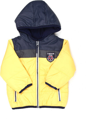

London Fog Full Sleeve Solid Baby Boys Jacket, Yellow