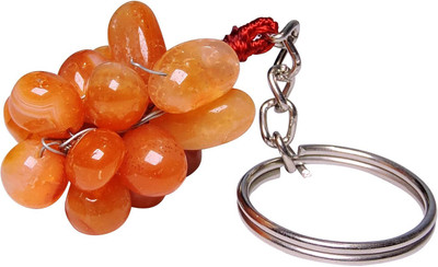 

Satyamani Natural Energised Carnelian 6mm Beads Grapes Key Chain Key Chain
