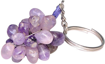 

Satyamani Natural Energised Amethyst Grapes Key Chain Key Chain