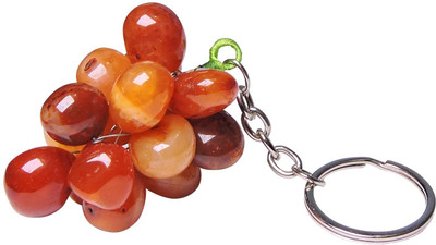 

Satyamani Natural Energised Carnelian 10mm Beads Grapes Key Chain Key Chain