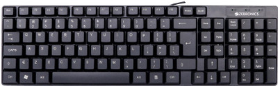 ZEBRONICS Zeb-K35 Wired USB Desktop Keyboard(Black)