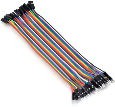 

Robocraze Female to Male Jumper Wires Set of 40 (20 cm)(Multicolor)