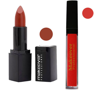 

Makeover Professional Lipstick & Sindoor Combo (Earthy 23 & Orange )(Pack of 2)